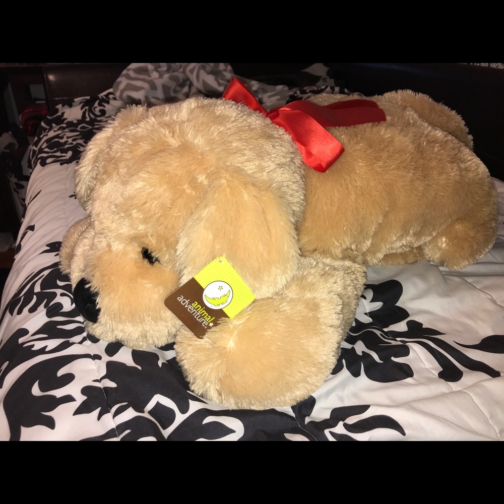 Stuffed Dog with Bow